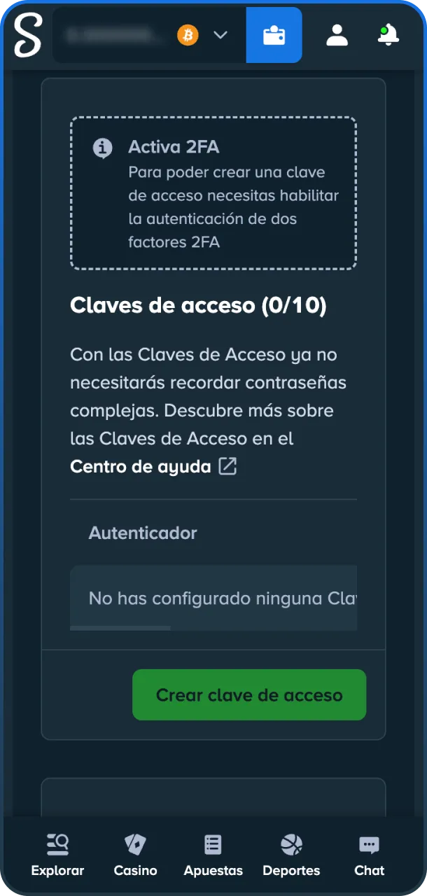 Verifícate y comienza a jugar Stake.