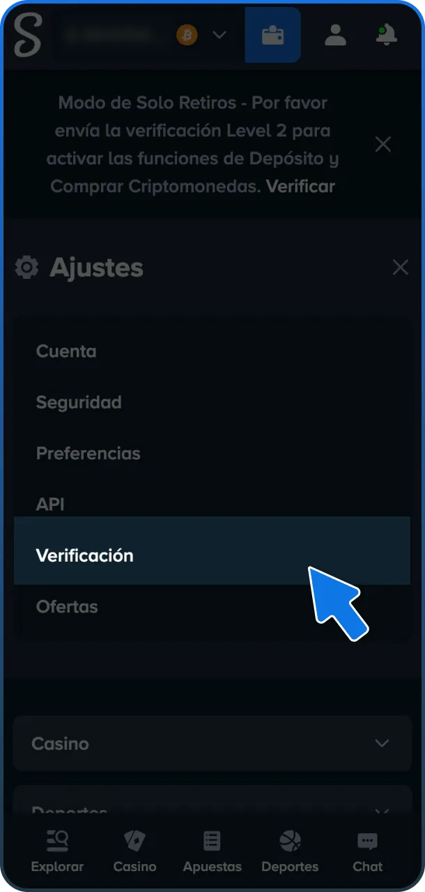 Comprueba tu verificación y date prisa en ganar en Stake.