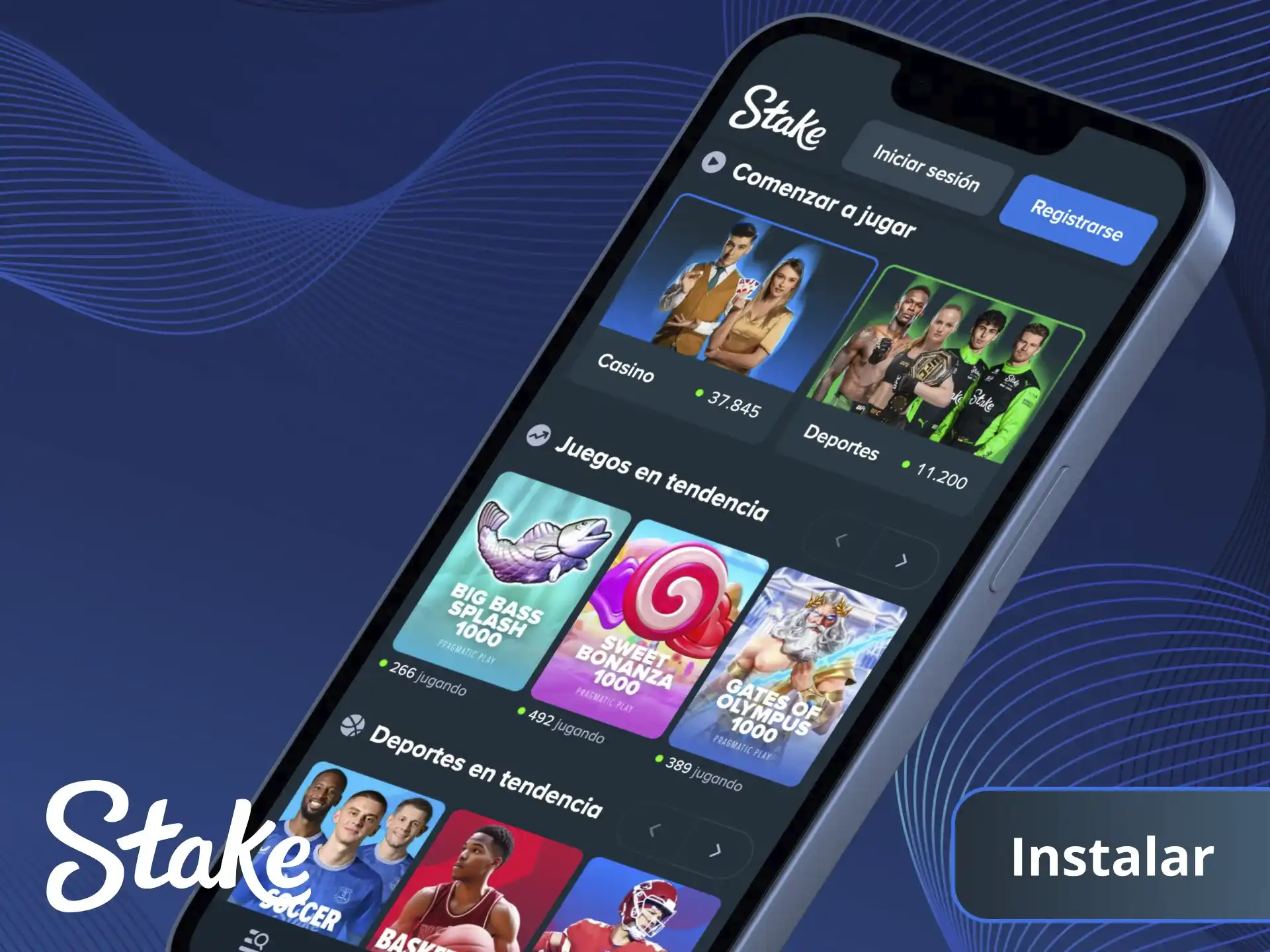 Descarga la aplicación y haz tu apuesta ahora en Stake.